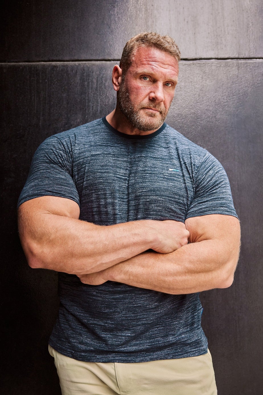 BadRhino Navy Blue Injected Slub T-Shirt