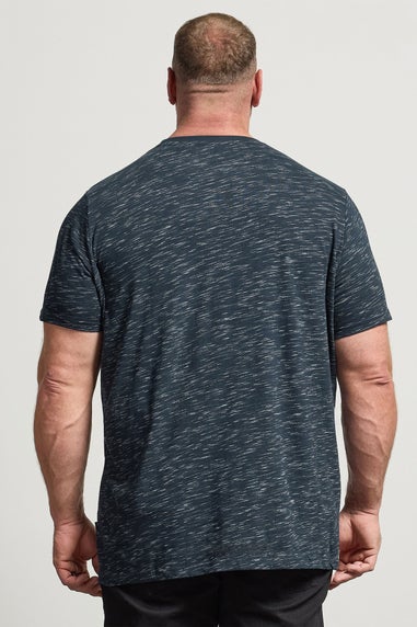 BadRhino Navy Blue Injected Slub T-Shirt