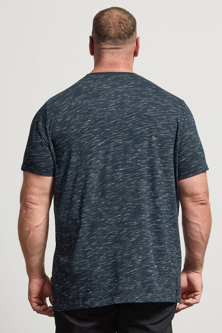 BadRhino Navy Blue Injected Slub T-Shirt