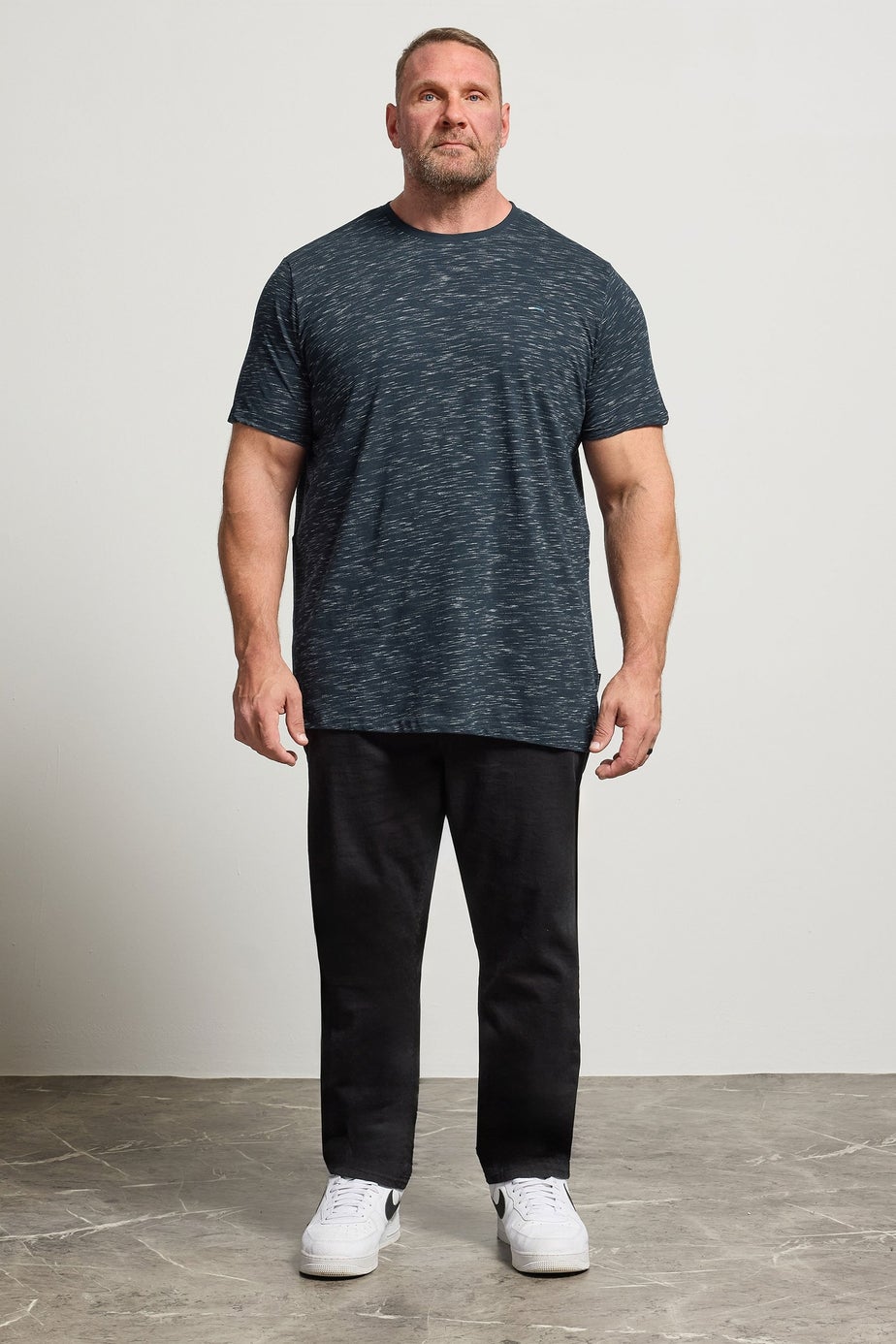 BadRhino Navy Blue Injected Slub T-Shirt