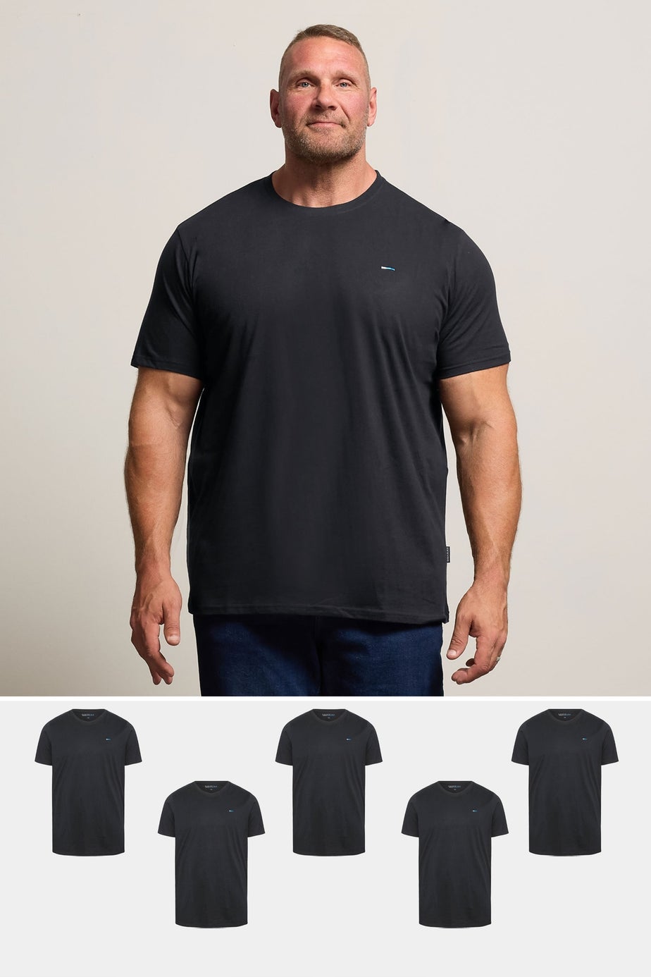 BadRhino 5 Pack Black Core T-Shirts