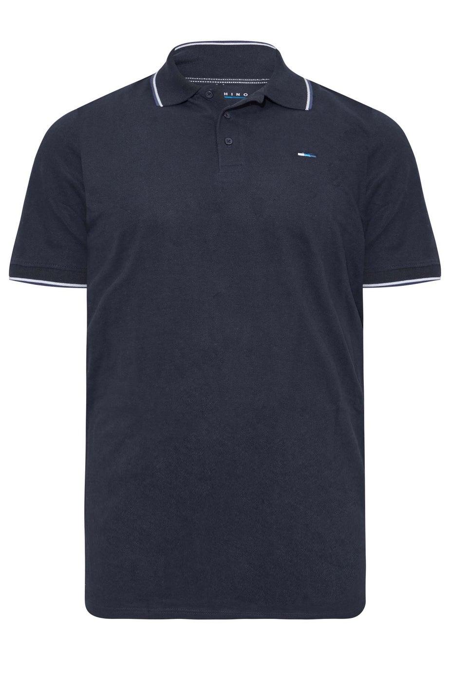 BadRhino Navy Blue Tipped Core Polo Shirt