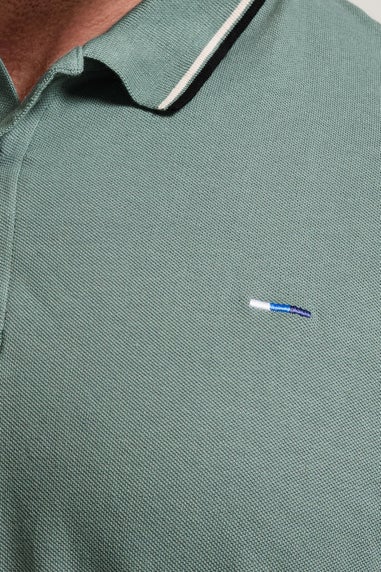 BadRhino 3 Pack Green & Blue Tipped Polo Shirt