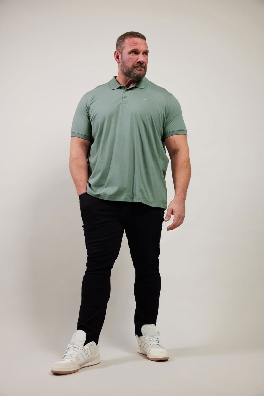 BadRhino 5 Pack Green & Blue Jersey Polo Shirts