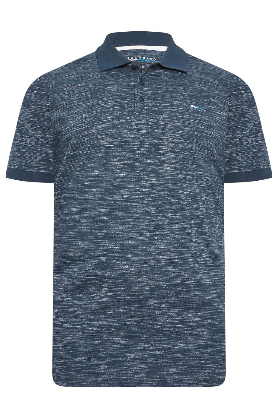 BadRhino Navy Blue Slub Polo Shirt