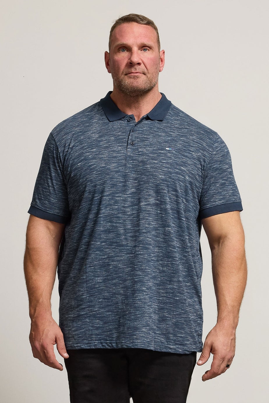BadRhino Navy Blue Slub Polo Shirt