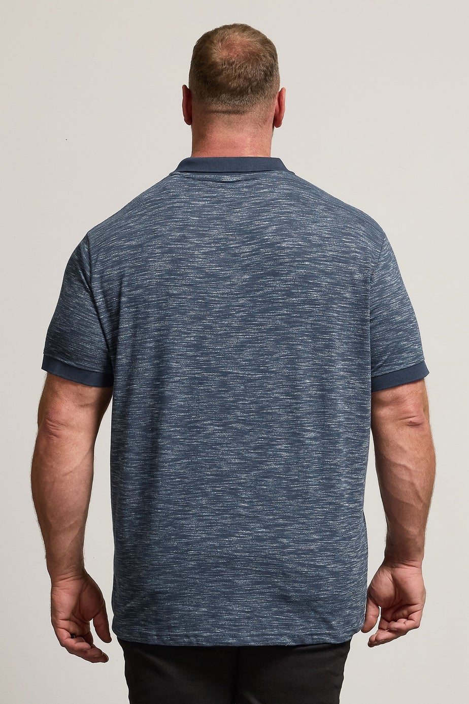 BadRhino Navy Blue Slub Polo Shirt