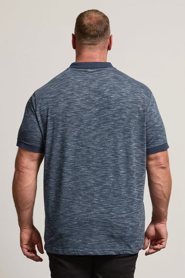 BadRhino Navy Blue Slub Polo Shirt