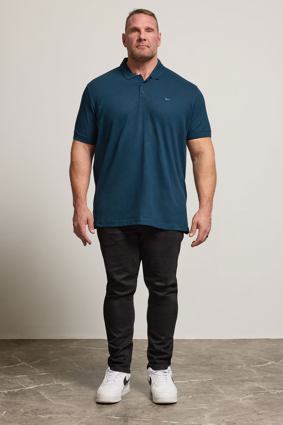 BadRhino 5 Pack Navy Blue & Light Blue Polo Shirts