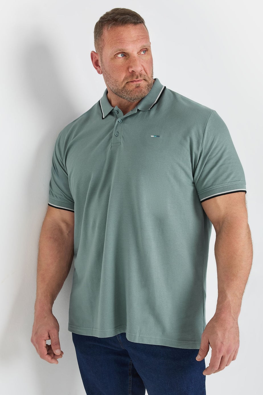 BadRhino Green Tipped Core Polo Shirt