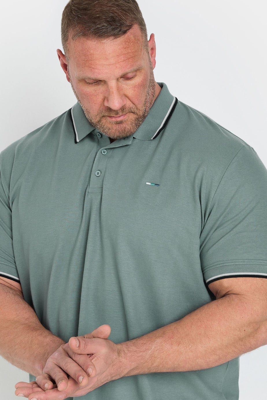 BadRhino Green Tipped Core Polo Shirt