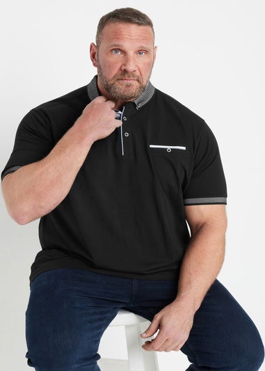 BadRhino Black Chambray Polo Shirt