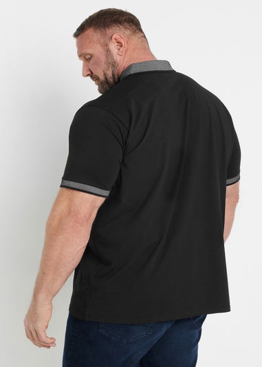 BadRhino Black Chambray Polo Shirt