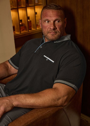 BadRhino Black Chambray Polo Shirt