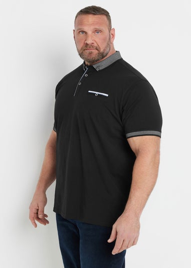 BadRhino Black Chambray Polo Shirt