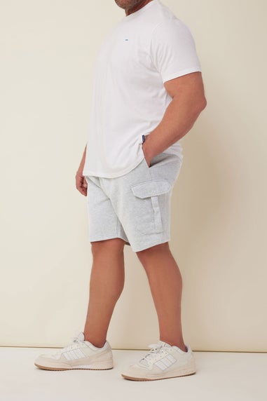 BadRhino Grey Marl Essential Cargo Jogger Shorts