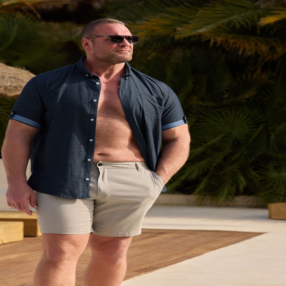 BadRhino Big &Tall Grey Stretch Chino Shorts