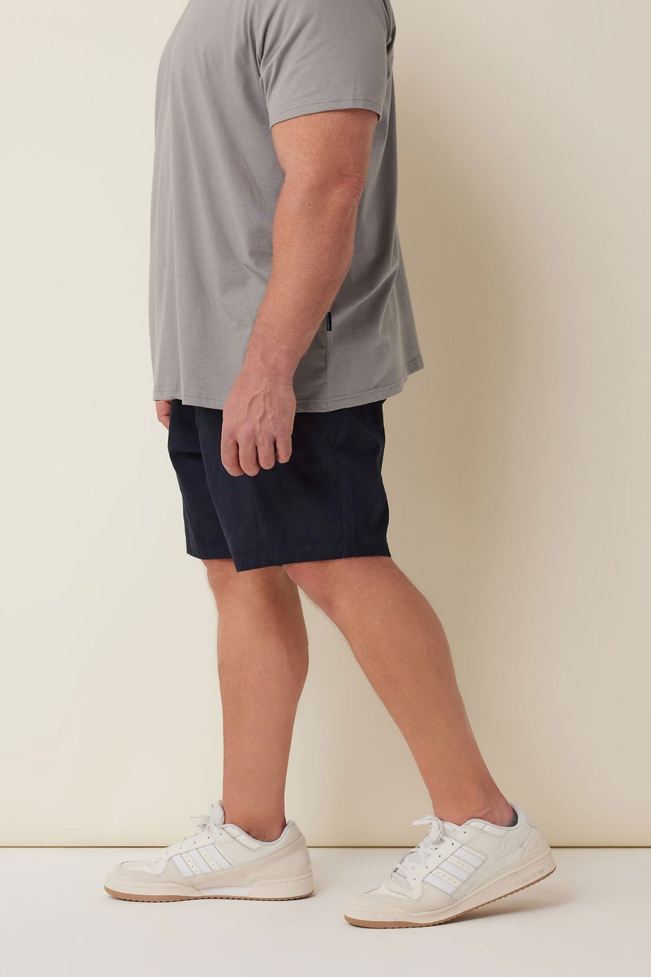 BadRhino Navy Blue Stretch Elasticated Waist Chino Shorts