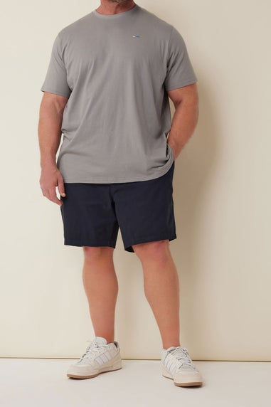 BadRhino Navy Blue Stretch Elasticated Waist Chino Shorts