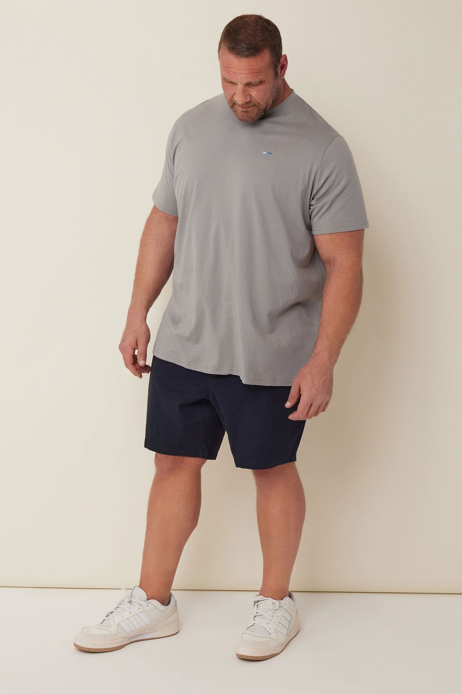 BadRhino Navy Blue Stretch Elasticated Waist Chino Shorts