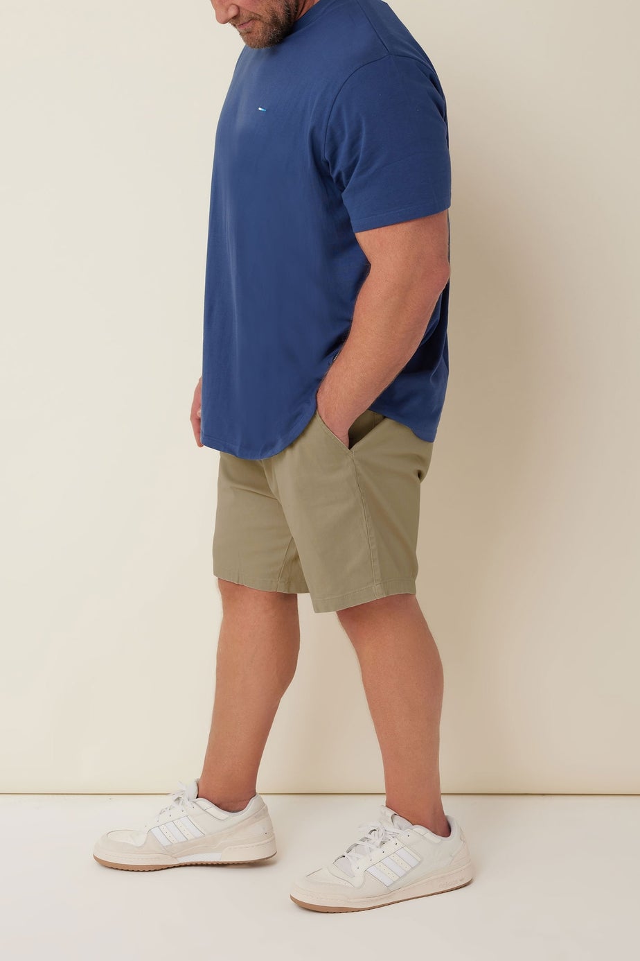 BadRhino Stone Brown Stretch Elasticated Waist Chino Shorts