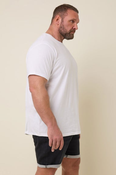 BadRhino Big & Tall Black Knitted Denim Shorts