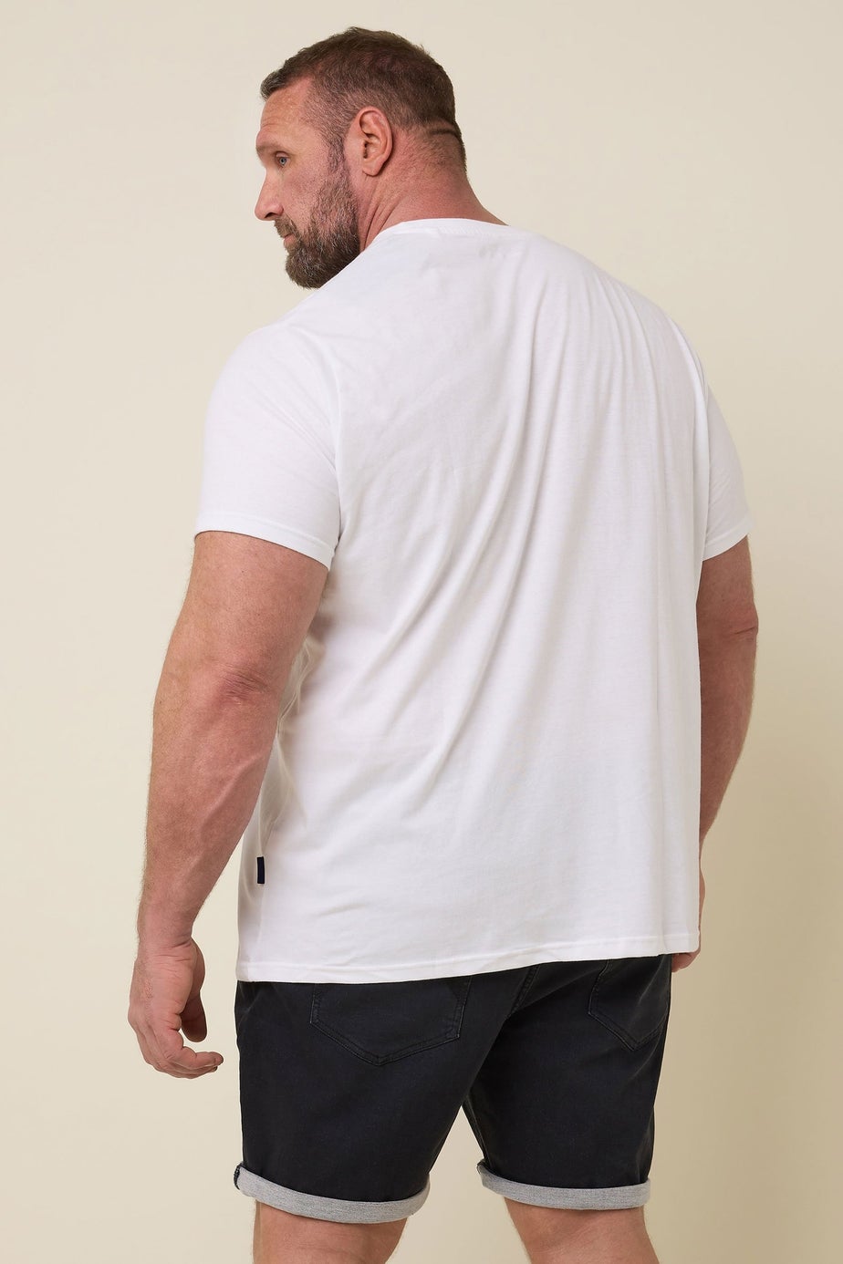 BadRhino Big & Tall Black Knitted Denim Shorts