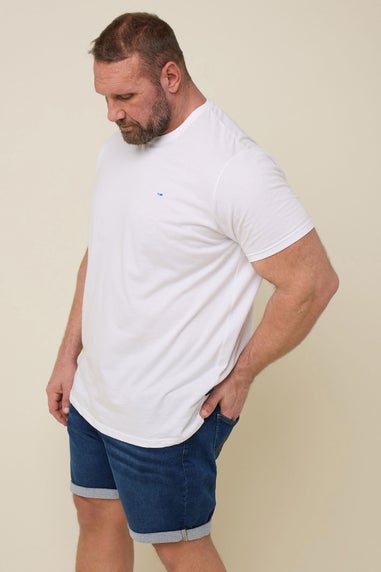 BadRhino Big & Tall Indigo Blue Knitted Denim Shorts