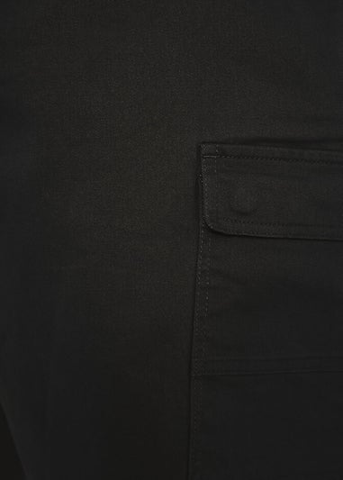 BadRhino Big & Tall Black Stretch Cargo Shorts
