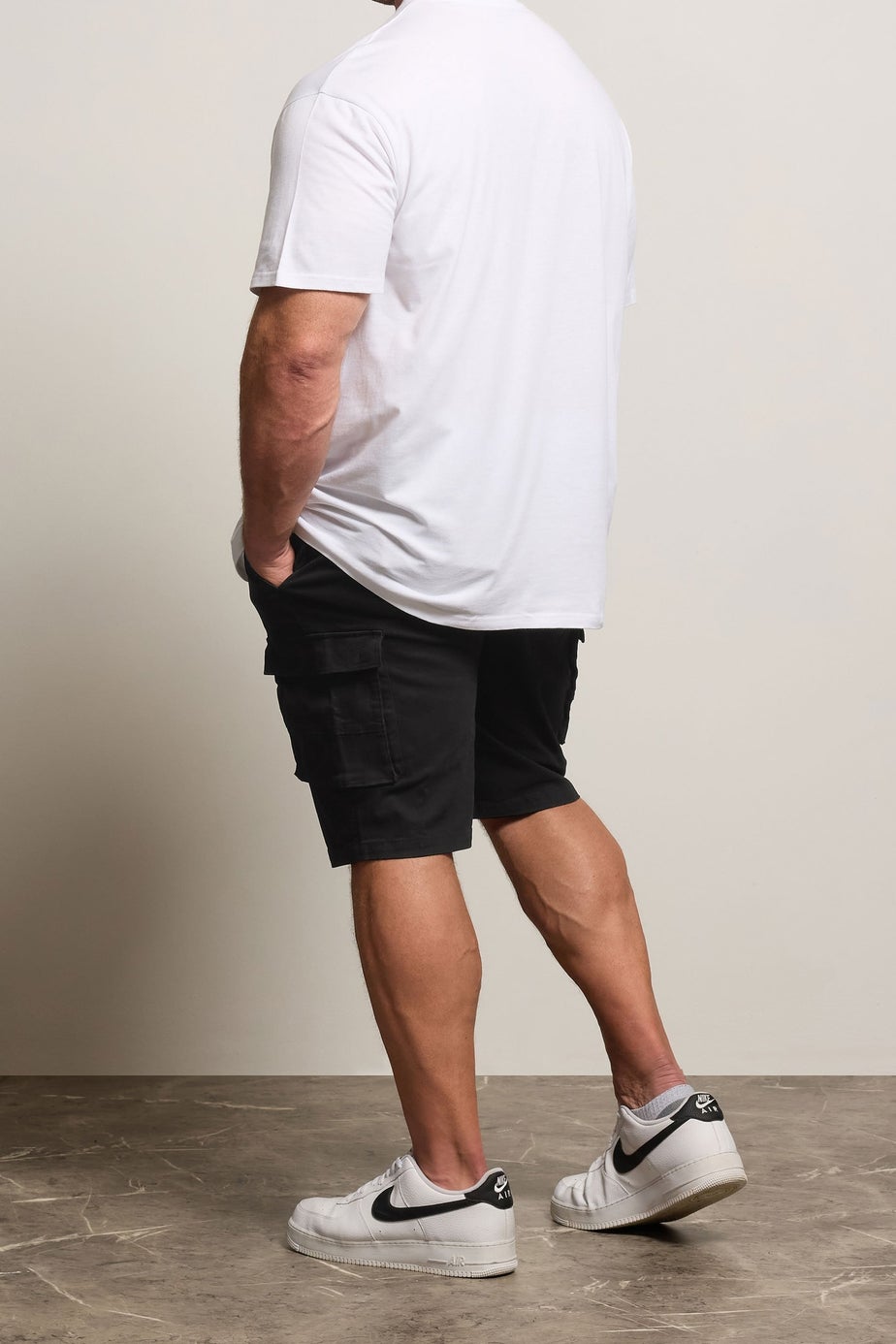 BadRhino Black Stretch Cargo Shorts