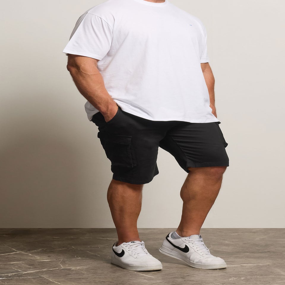 BadRhino Big & Tall Black Stretch Cargo Shorts