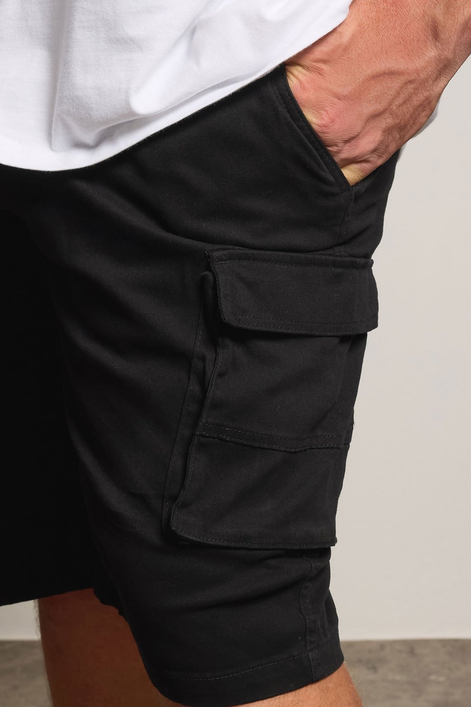 BadRhino Black Stretch Cargo Shorts