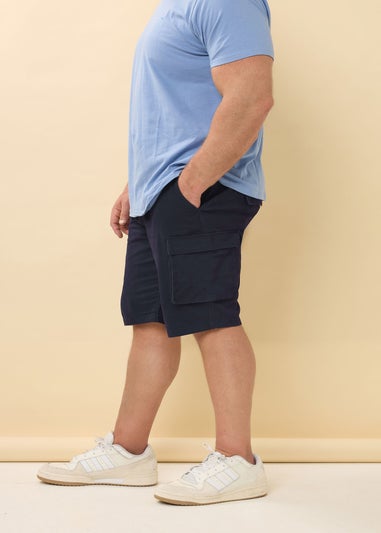 BadRhino Big & Tall Navy Blue Stretch Cargo Shorts