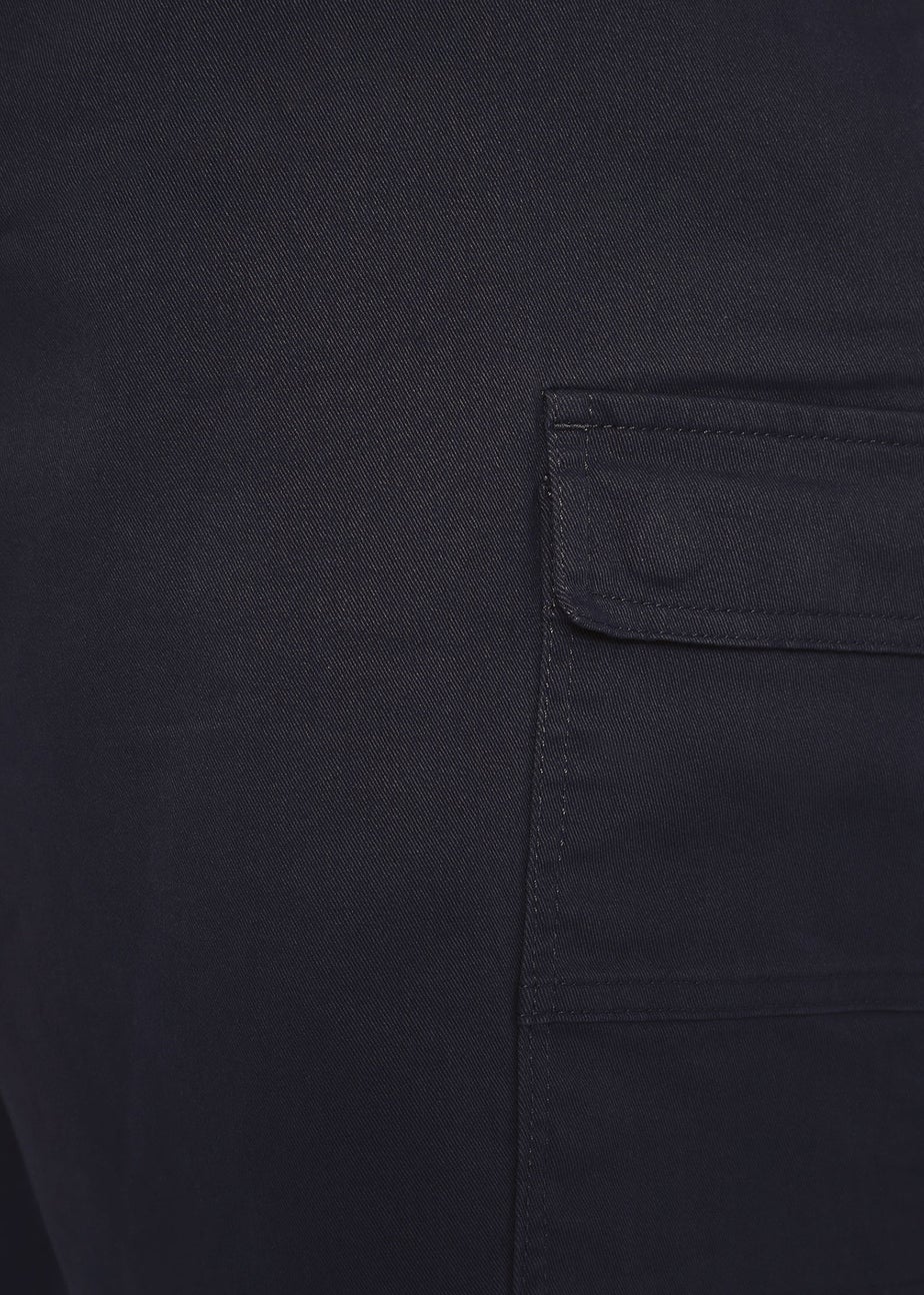 BadRhino Big & Tall Navy Blue Stretch Cargo Shorts