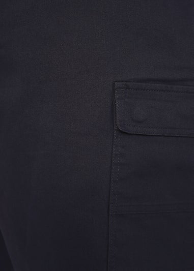 BadRhino Big & Tall Navy Blue Stretch Cargo Shorts