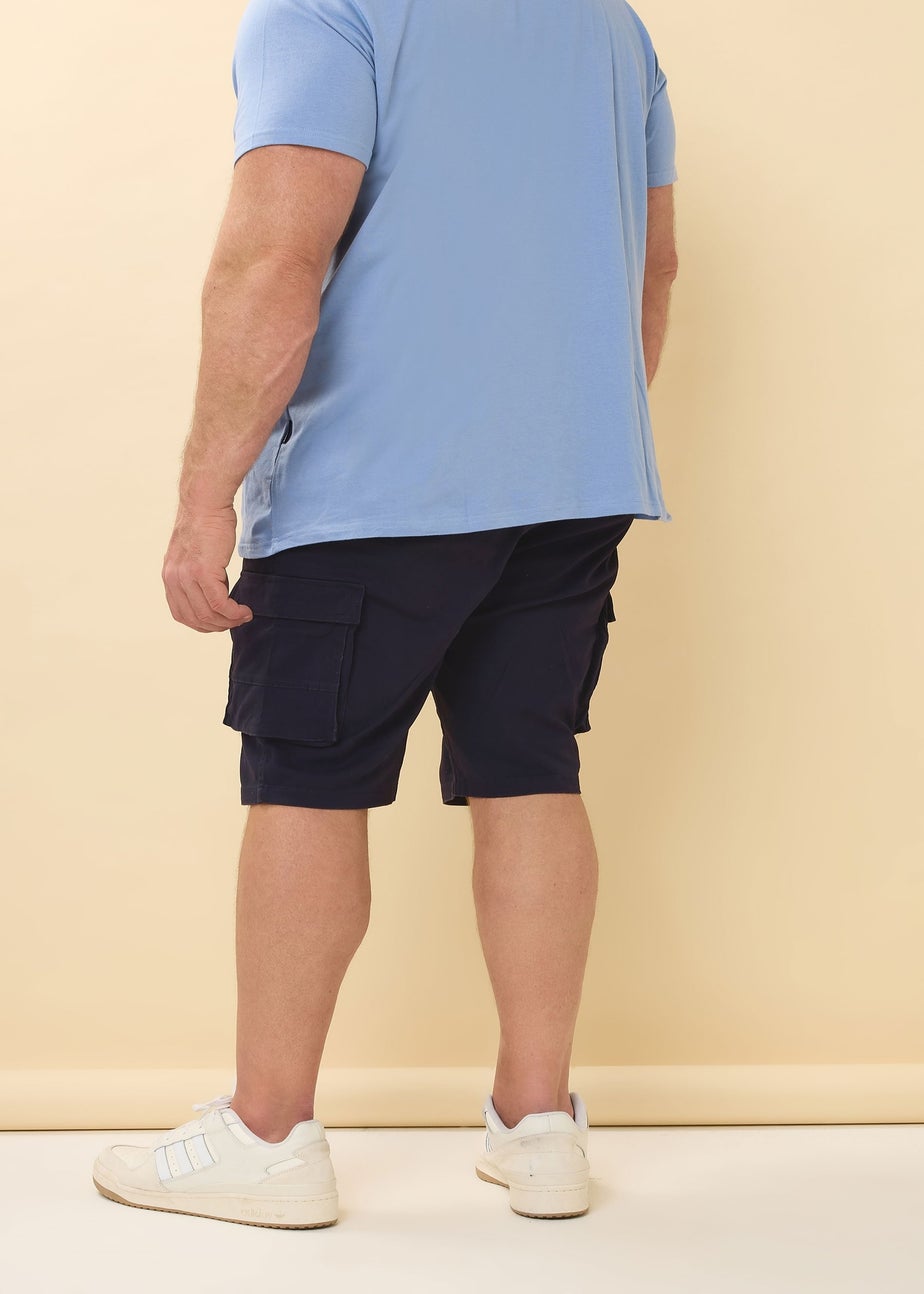 BadRhino Big & Tall Navy Blue Stretch Cargo Shorts