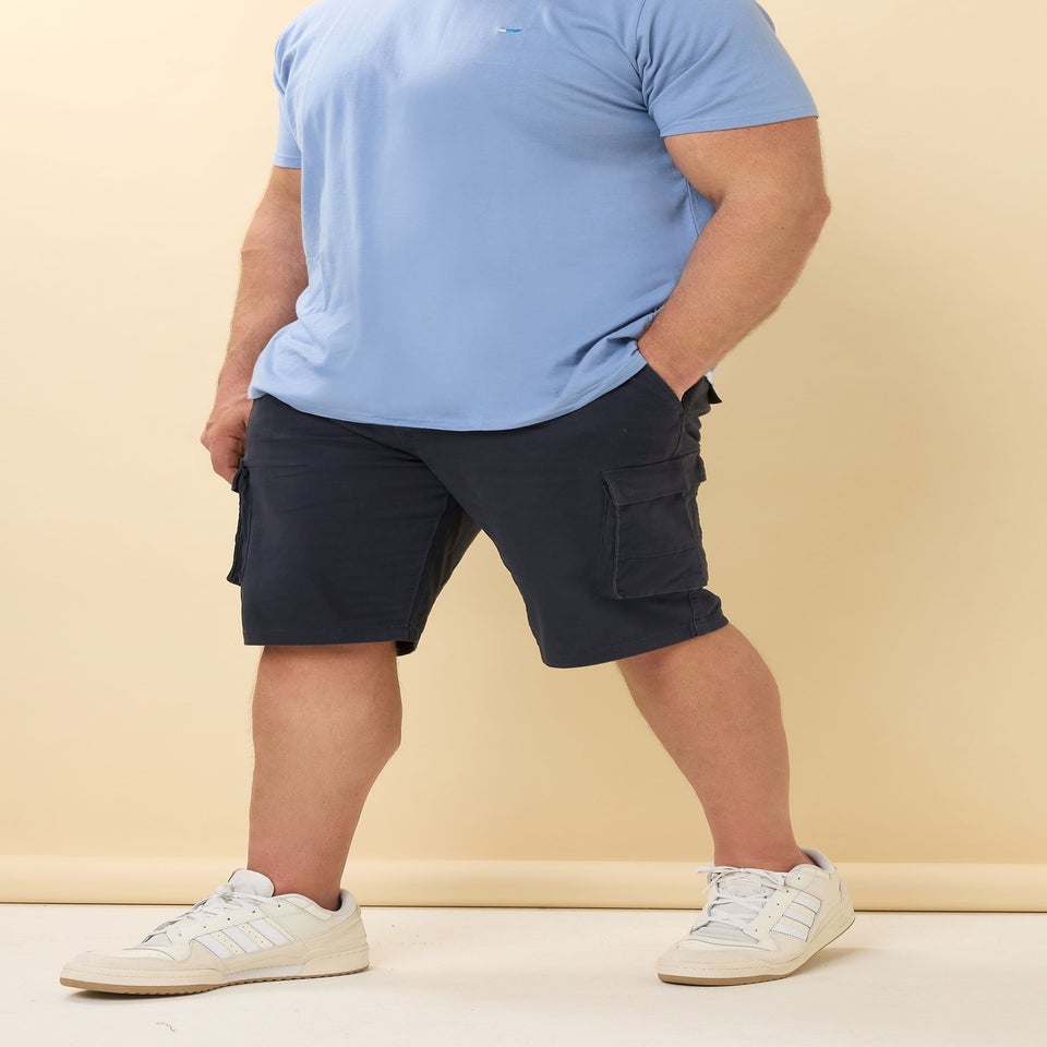 BadRhino Big & Tall Navy Blue Stretch Cargo Shorts