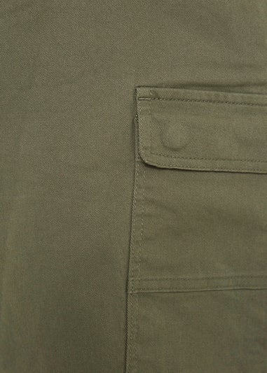 BadRhino Big & Tall Khaki Green Stretch Cargo Shorts
