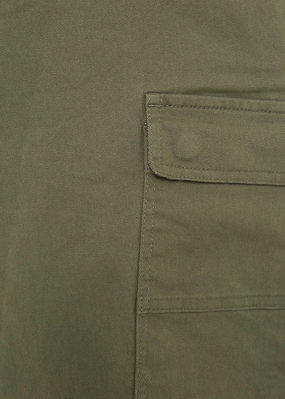 BadRhino Big & Tall Khaki Green Stretch Cargo Shorts