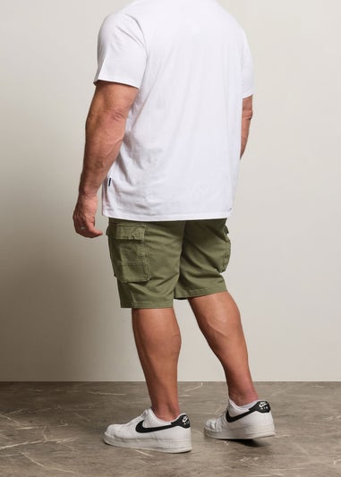BadRhino Big & Tall Khaki Green Stretch Cargo Shorts