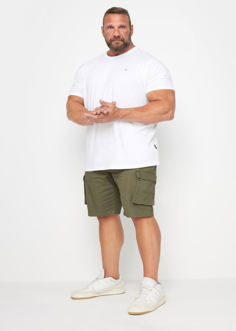 BadRhino Big & Tall Khaki Green Stretch Cargo Shorts