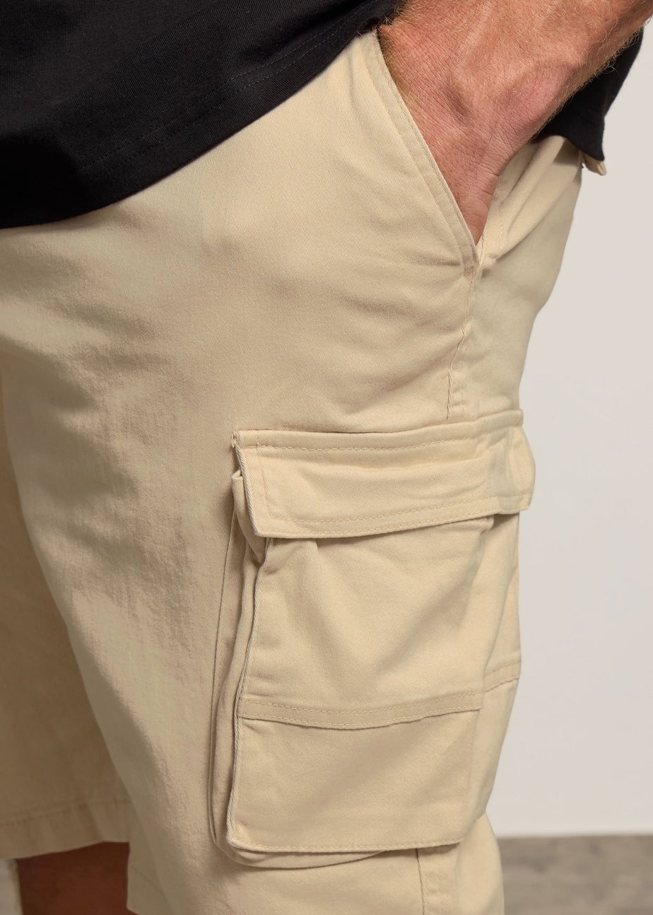 BadRhino Big & Tall Stone Brown Stretch Cargo Shorts