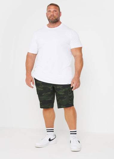 BadRhino Big & Tall Green Camo Cargo Shorts