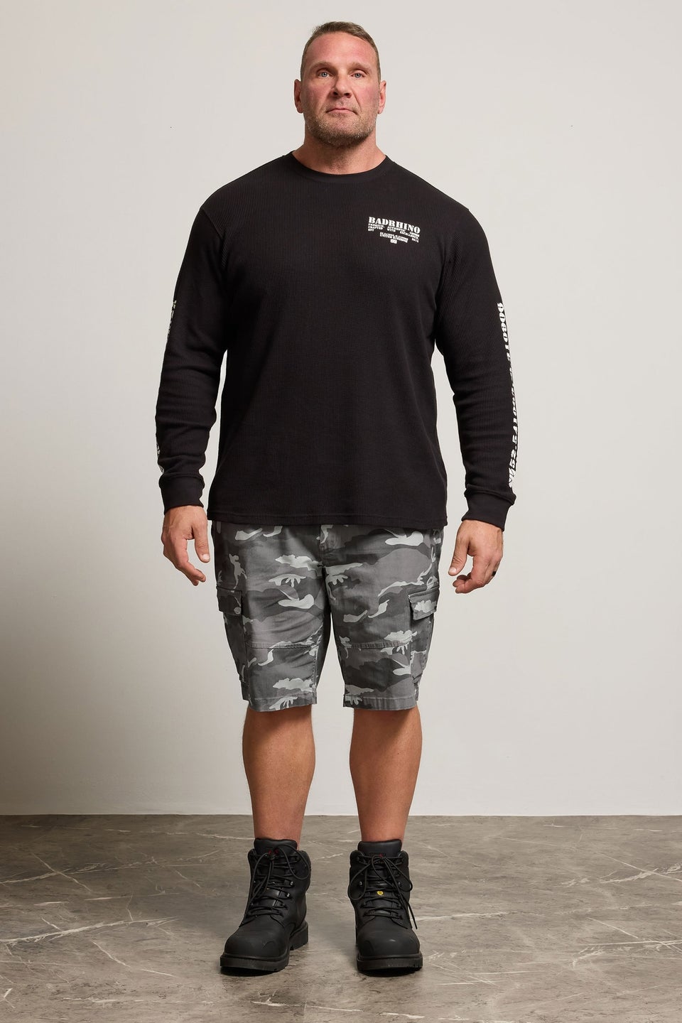 BadRhino Grey Camo Cargo Shorts