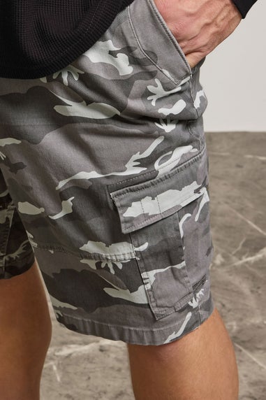 BadRhino Grey Camo Cargo Shorts