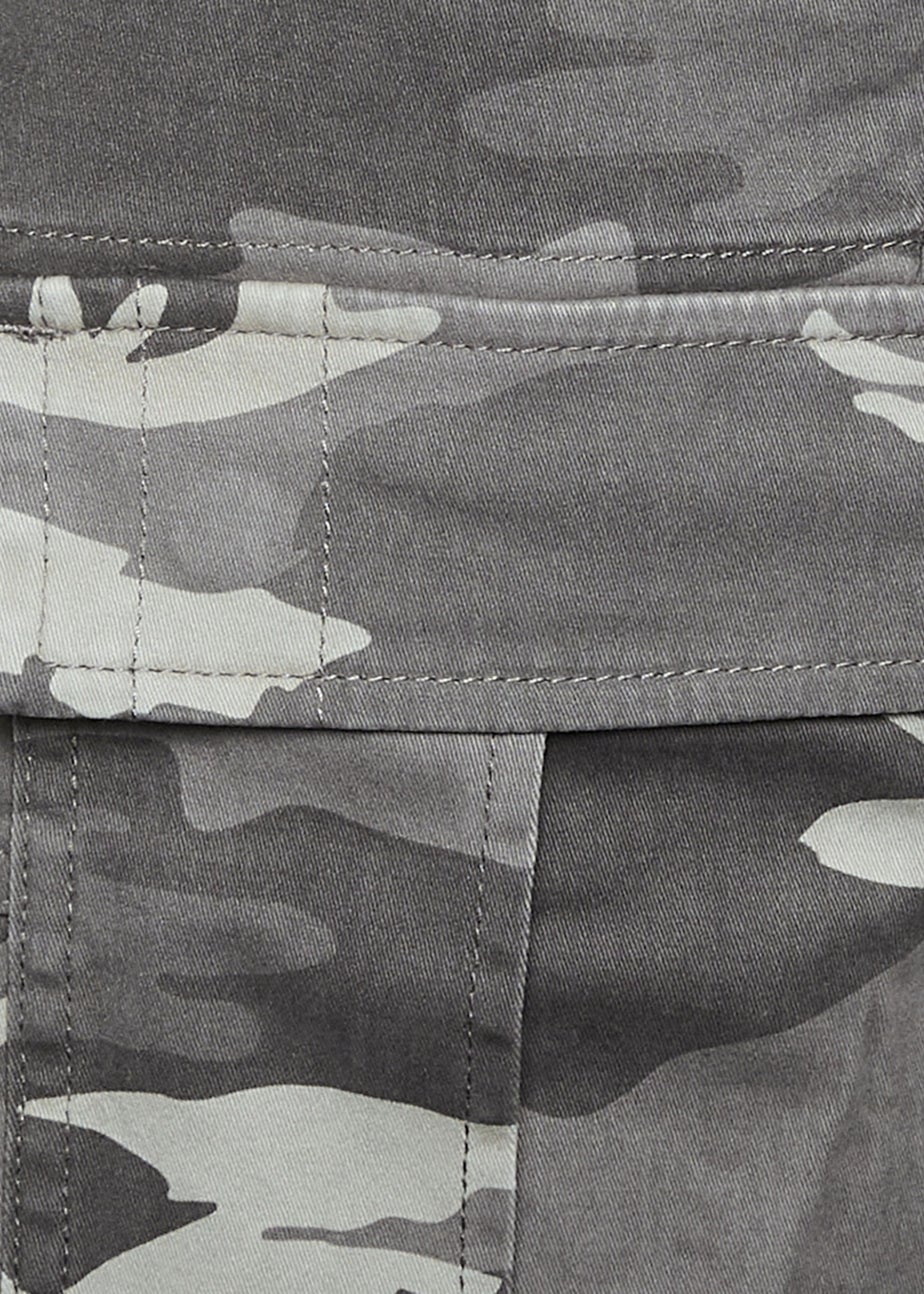 BadRhino Big & Tall Grey Camo Cargo Shorts