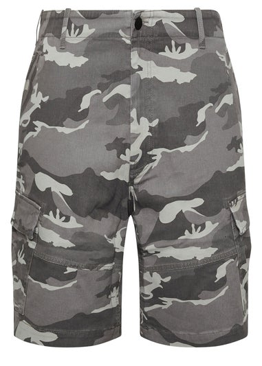 BadRhino Big & Tall Grey Camo Cargo Shorts