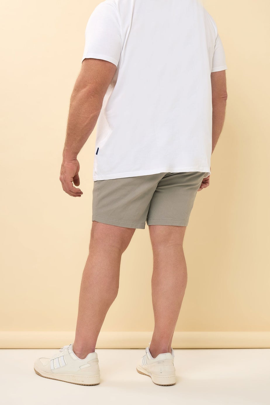 BadRhino Big & Tall Beige Brown Stretch Chino Shorts