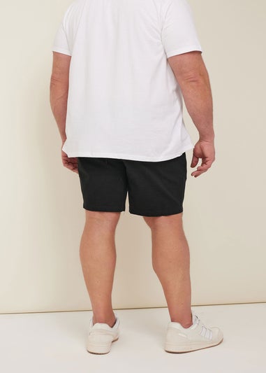 BadRhino Big & Tall Black Stretch Chino Shorts