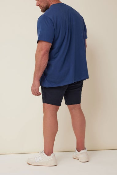BadRhino Big & Tall Navy Blue Stretch Chino Shorts
